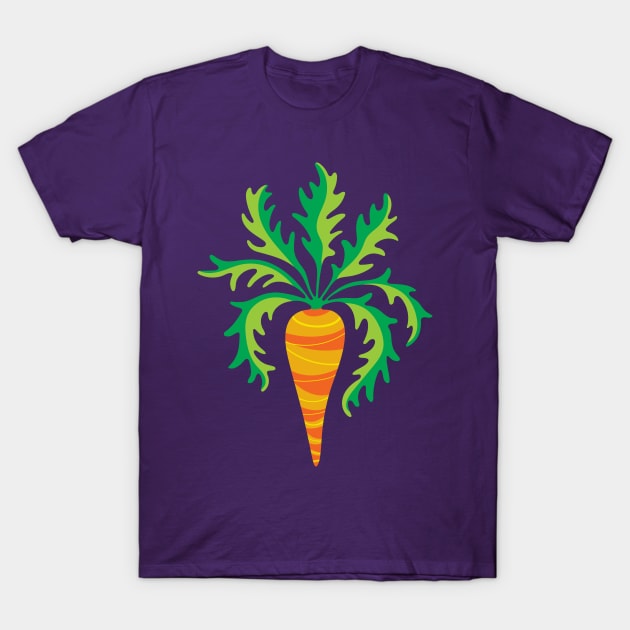 CRAZY CARROT Fun Healthy Vegetable Veggie Orange Green - UnBlink Studio by Jackie Tahara T-Shirt by UnBlink Studio by Jackie Tahara